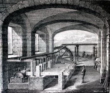 "Moulin à maillets pour la trituration du chifon".