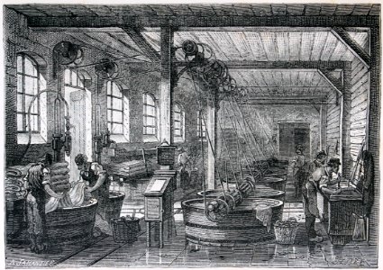 "Atelier des plains ou passements des peaux".