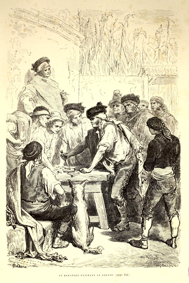 "Le baratero exigeant le barato"