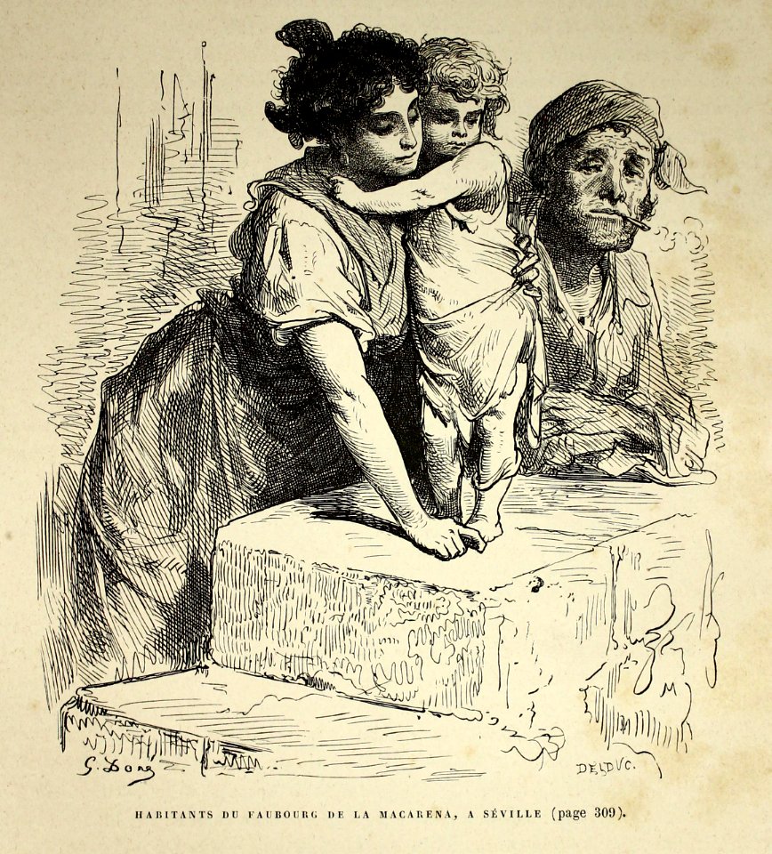 "Habitants du faubourg de la Macarena, a Séville"