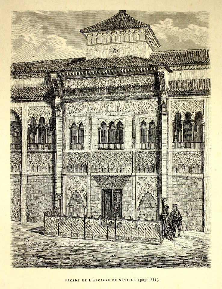 "Façade de l'Alcazar de Séville"