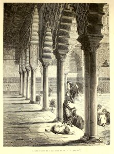 "Grand patio de l'Alcazar de Séville"