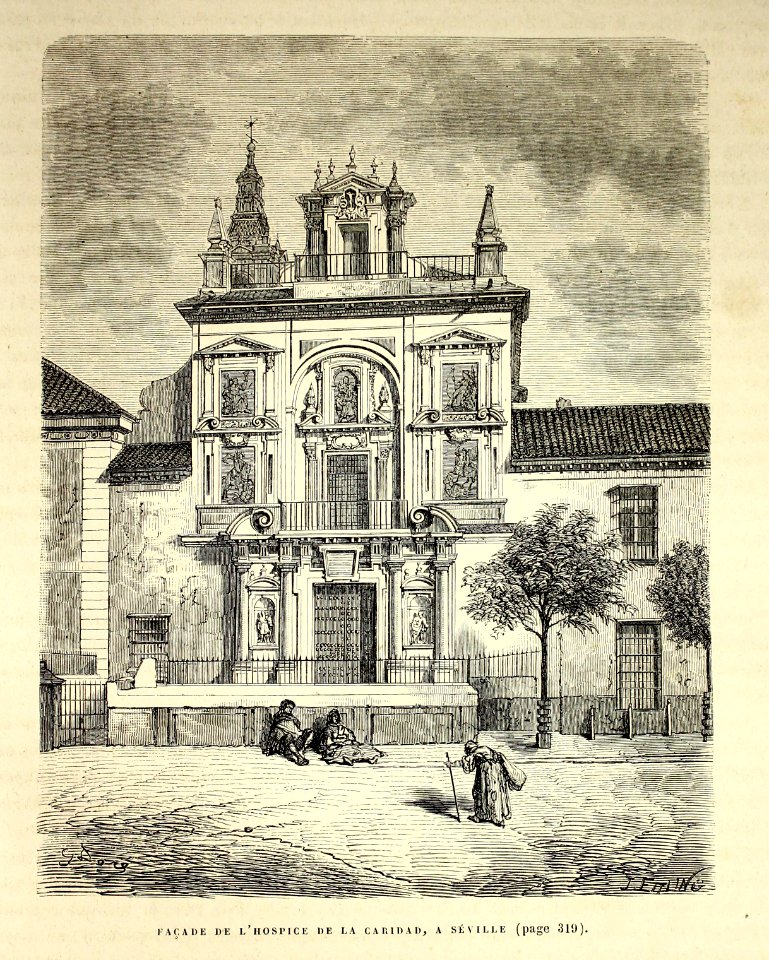 "Façade de l'Hospice de la Caridad, a Séville"