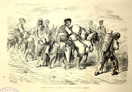 "Paysans andalous se rendant a la Feria de Séville"