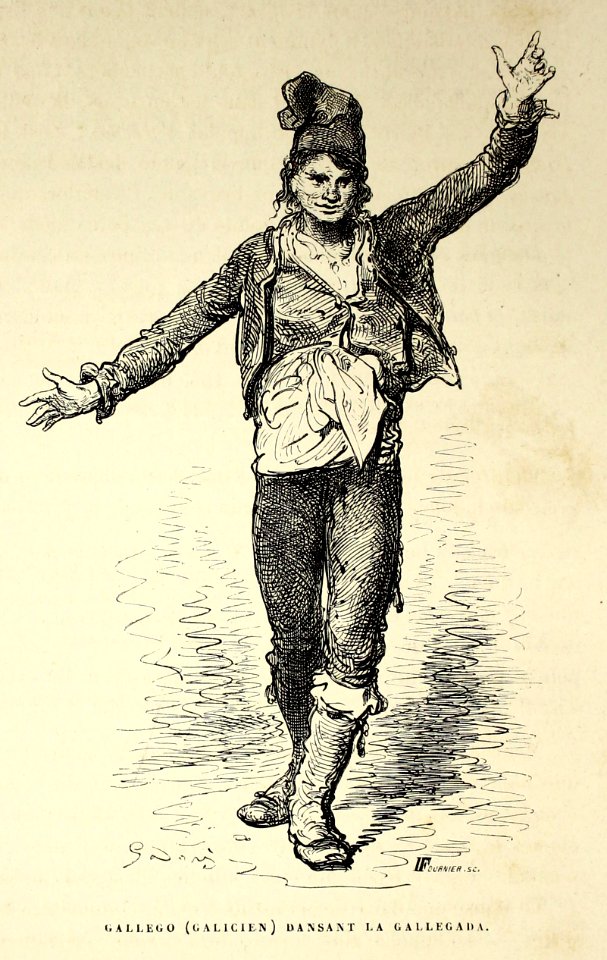 "Gallego (galicien) dansant la gallegada"