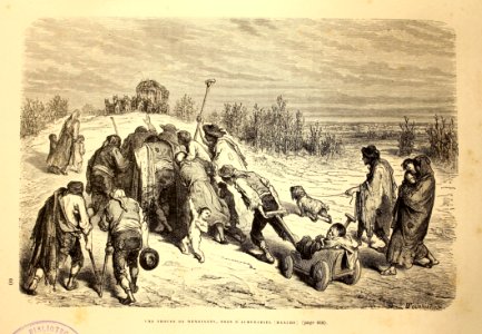 "Une troupe de mendiants, pres d'Almuradiel (Manche)"