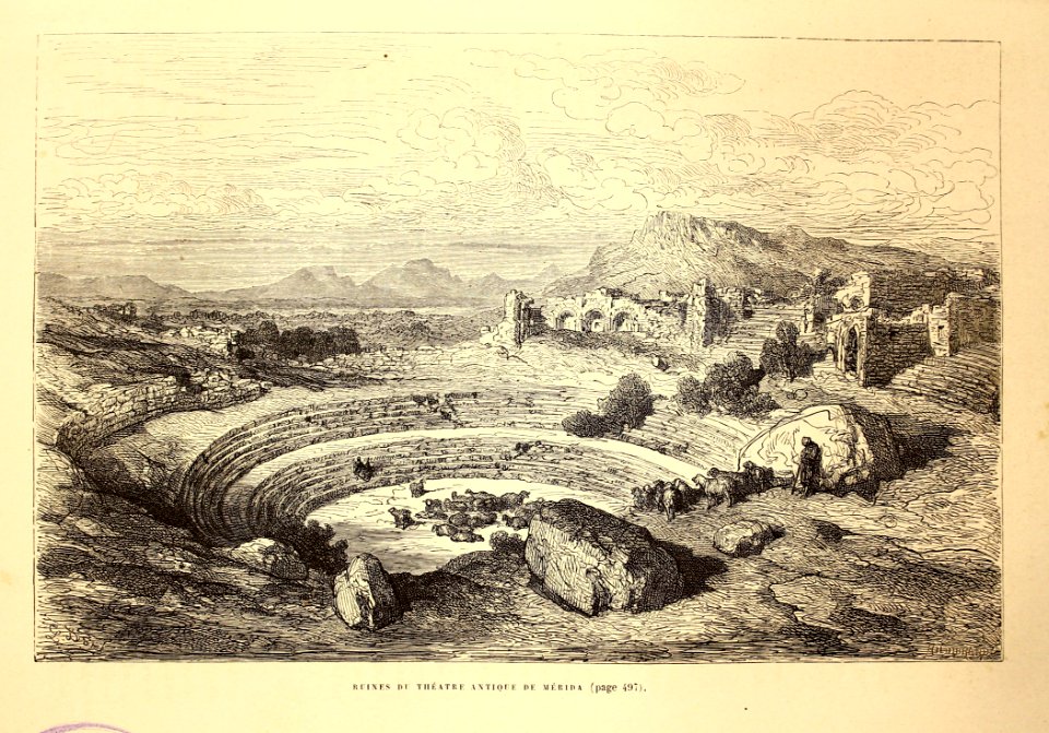 "Ruines du théatre antique de Mérida"