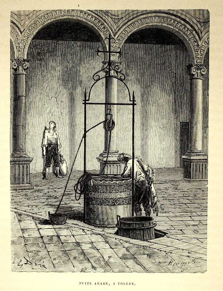 "Puits arabe, a Tolède"