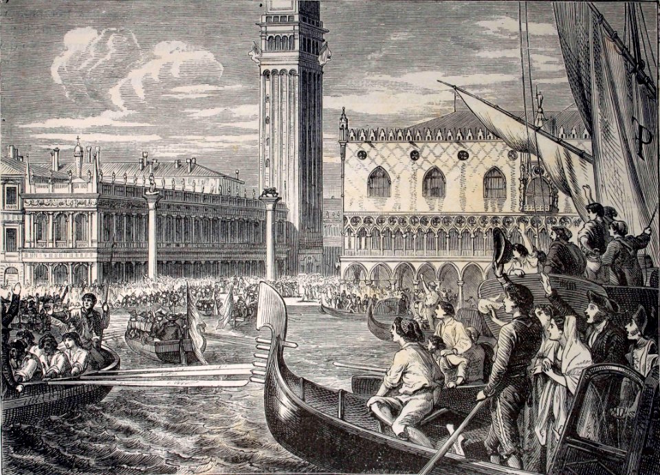 "Entrada de las tropas del príncipe Eugenio en Venecia".