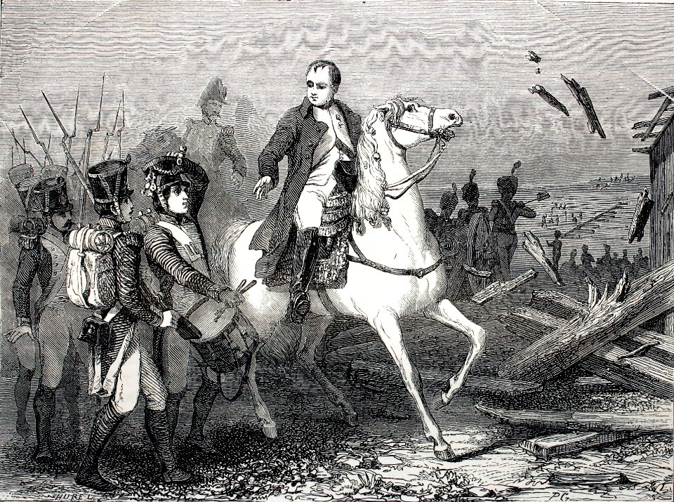 "Napoleon en el paso del Elba".