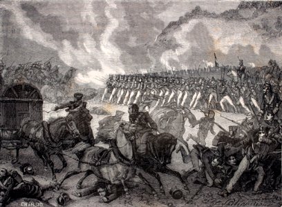 "Fin de la batalla de Vitoria : la división Reille protege…