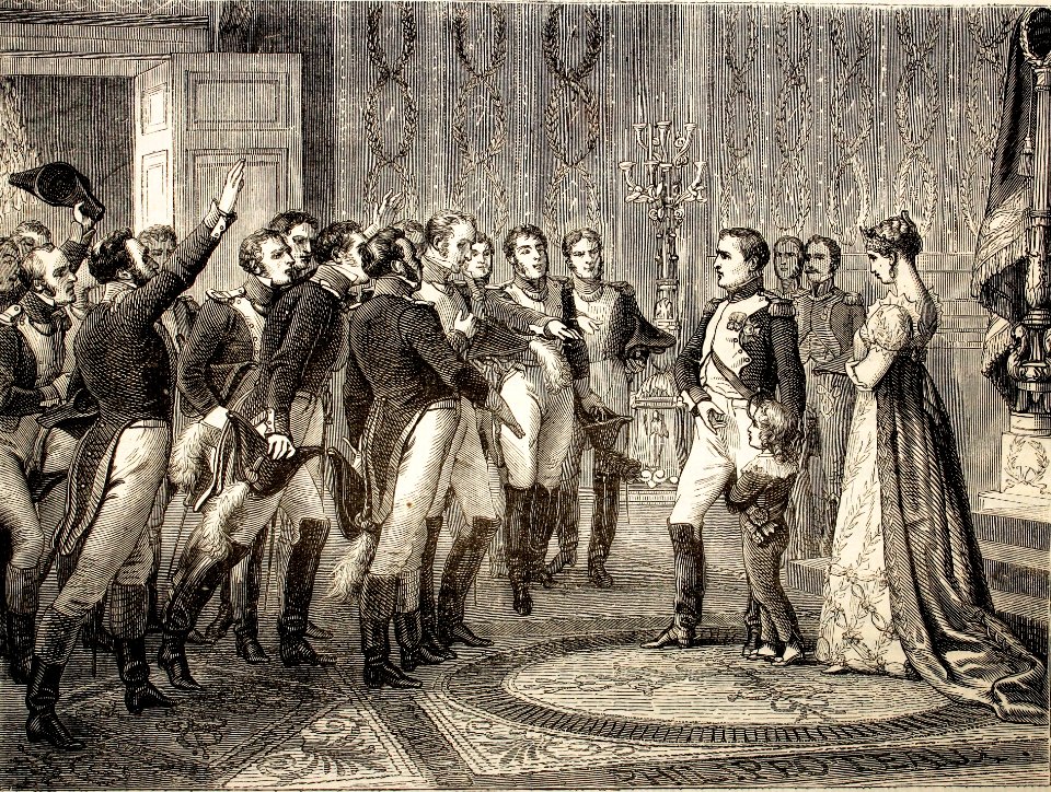 "Napoleón, antes de partir para el ejército, presenta su h…
