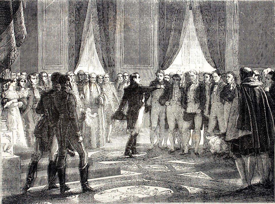 "Violento apóstrofe de Napoleón al cuerpo legislativo".