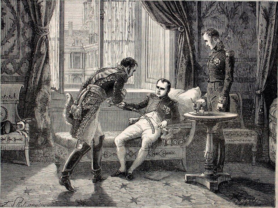"Napoleón entrega como recuerdo al mariscal Macdonald el s…