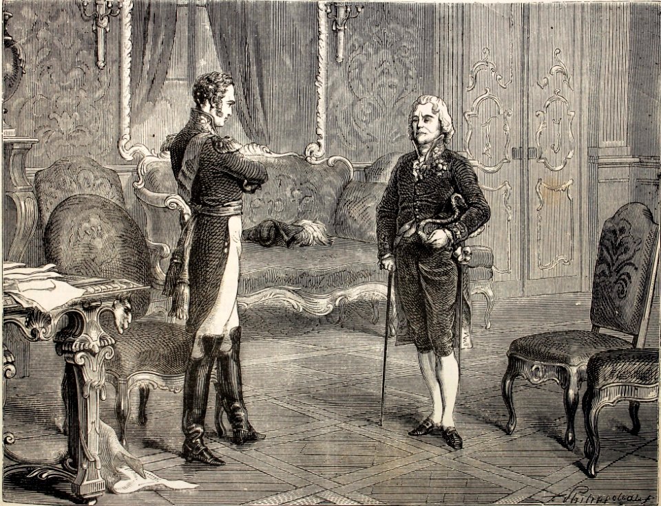 "Entrevista del emperador Alejandro con M. de Talleyrand".…