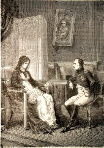 "Napoleón confía a su madre su proyecto de abandonar la is…. Free illustration for personal and commercial use.