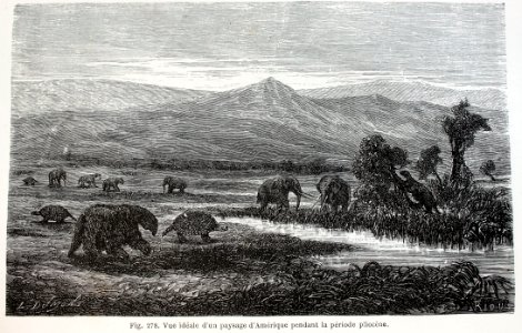 "Vue idéale d'un paysage d'amérique pendant la période pli…
