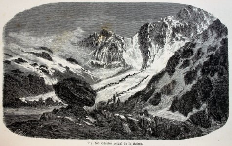 "Glacier actuel de la Suisse".. Free illustration for personal and commercial use.