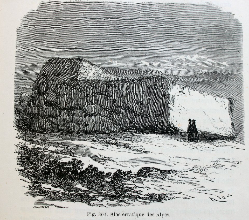 "Bloc erratique des Alpes".