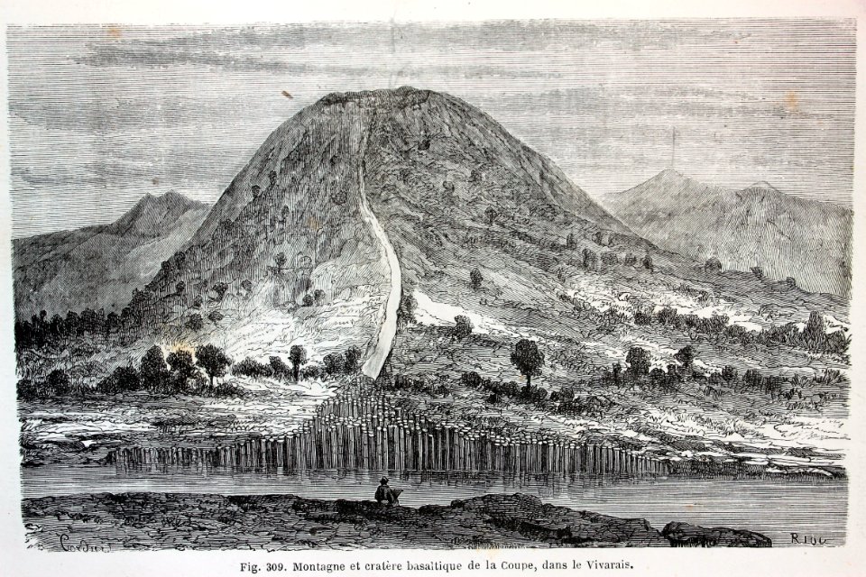 "Montagne et cratére basaltique de la Coupe, dans le Vivar…