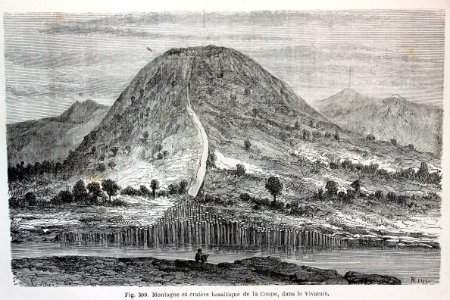 "Montagne et cratére basaltique de la Coupe, dans le Vivar…. Free illustration for personal and commercial use.