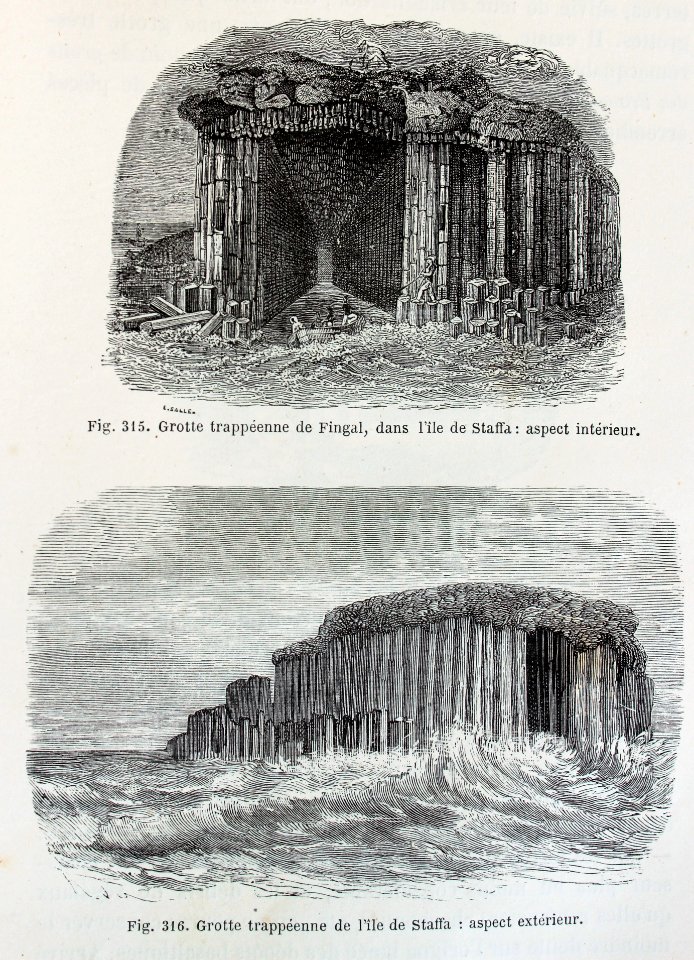 "Grotte trappéene de Fingal, dans l'ile de Staffa : aspect…