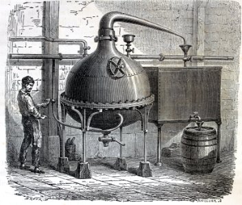 "Alambic pour distiller le goudron par la vapeur dans les …