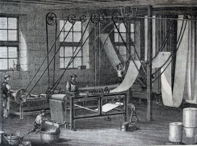 "Machine pour le fonçage des papier peints". Free illustration for personal and commercial use.