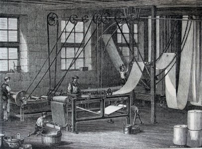 "Machine pour le fonçage des papier peints"