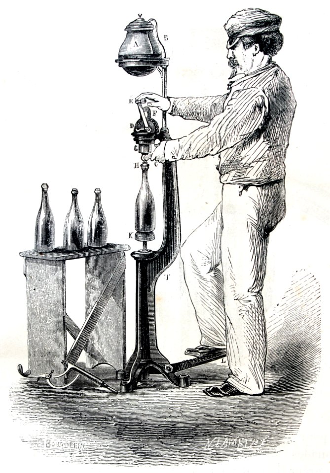 "Pompe a sirop pour la preparation des limonades gazeuses"…