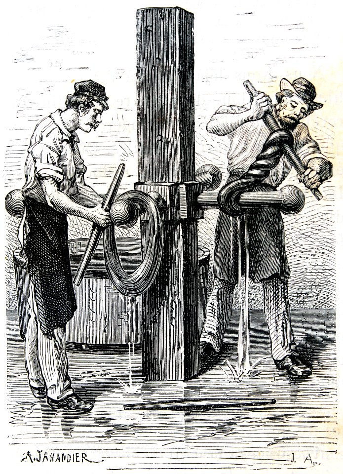 "Espart ou appareil à tordre les écheveaux".