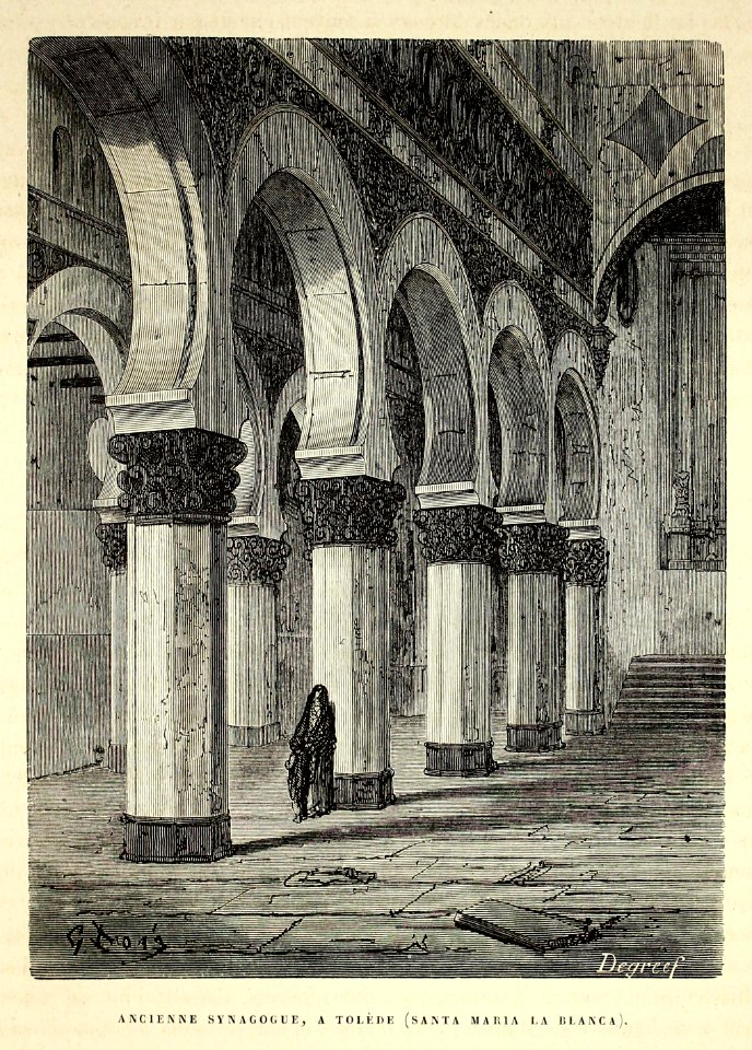 "Ancienne Synagogue, a Tolède (Santa Maria La Blanca)"