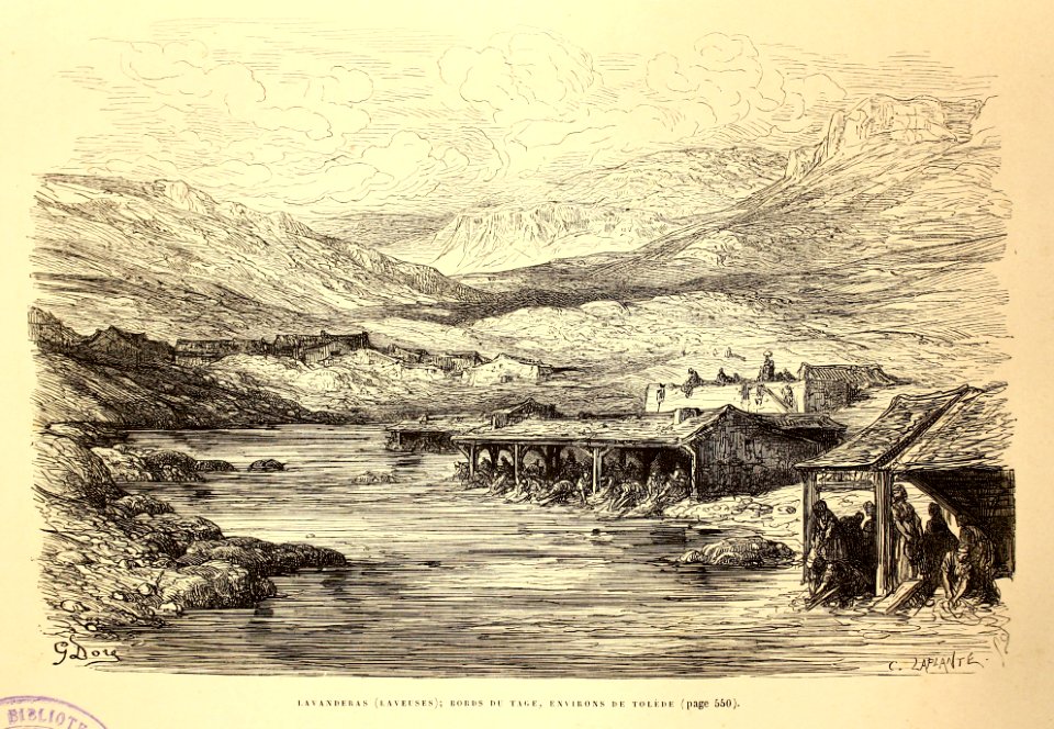 "Lavanderas (laveuses); bords du tage, environs de Tolède"…
