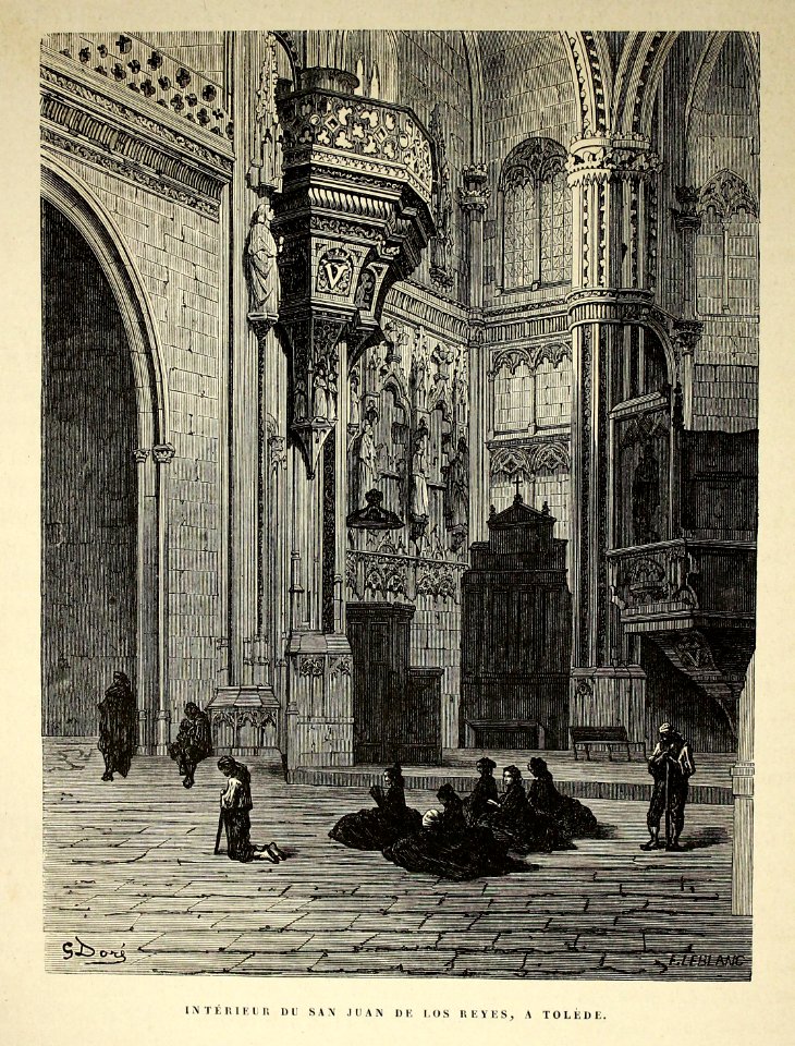 "Intérieur du San Juan de los Reyes, a Tolède"