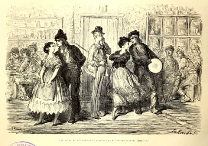 "Une scène du Tio Caniyitas, zarzuela de M. Soriano Fuente…