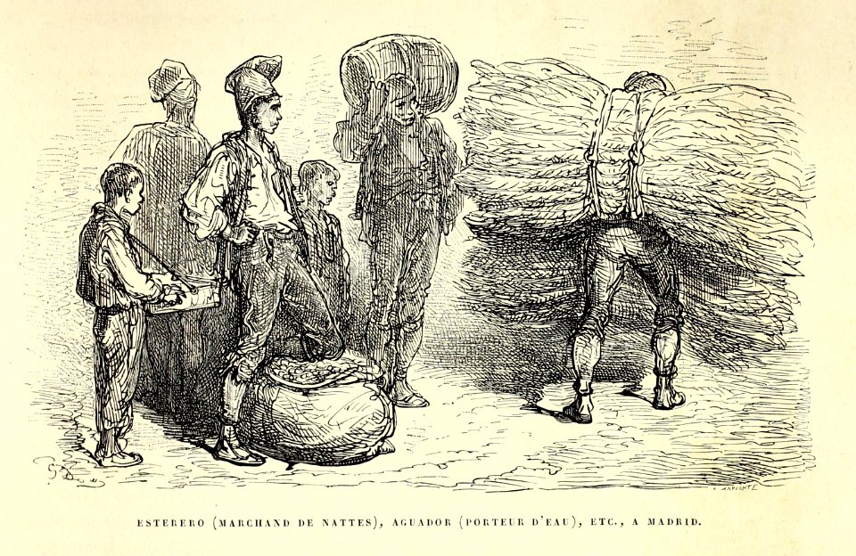 "Esterero (marchand de nattes), aguador (porteur d'eau), e…