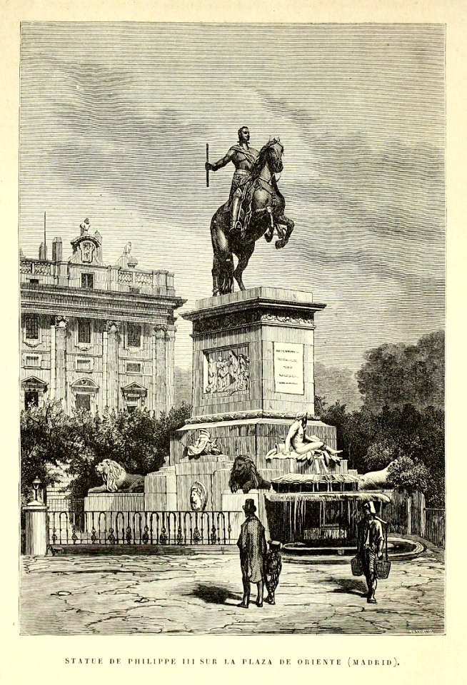 "Statue de Philippe III sur la Plaza de Oriente (Madrid)"