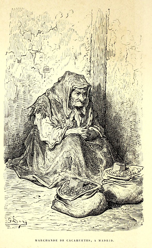 "Marchande de cacahuetes, a Madrid"