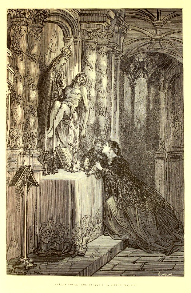 "Señora vouant son enfant a la Vierge (Madrid)"