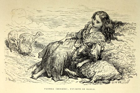 "Pastora (bergère), environs de Madrid"