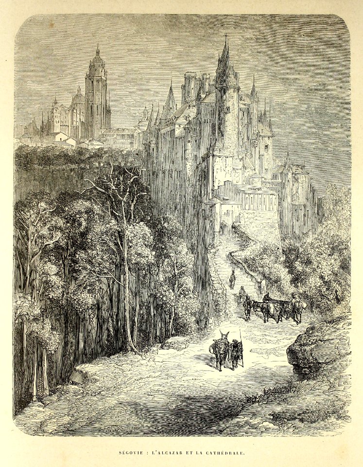 "Ségovie: l'Alcazar et la Cathédrale"