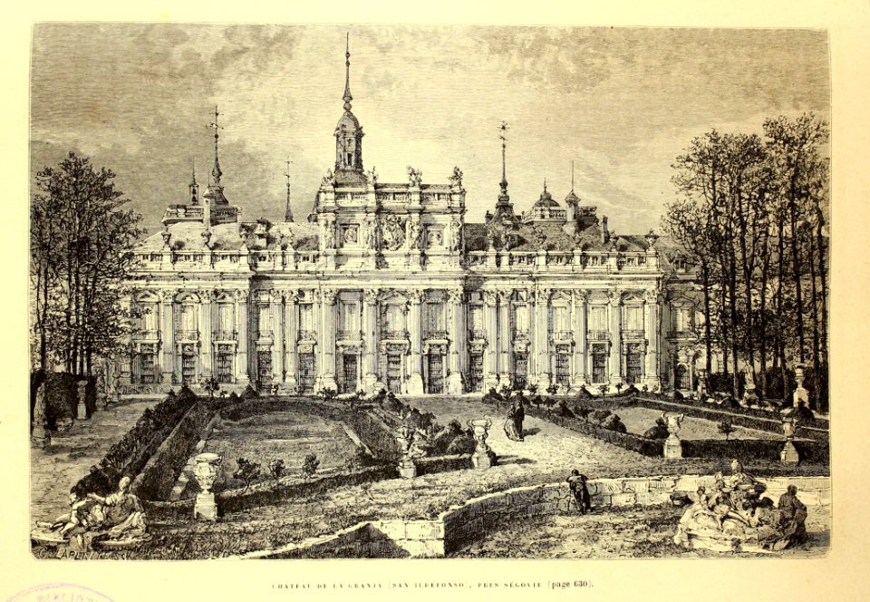 "Chateau de La Granja (San Ildefonso), pres Ségovie"