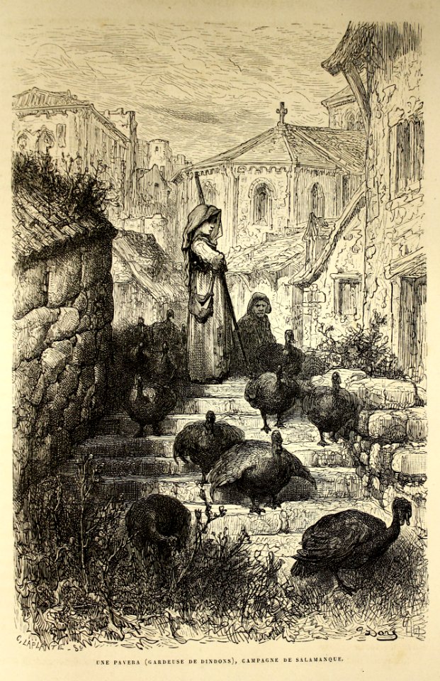 "Une pavera (gardeuse de dindons), campagne de Salamanque"…