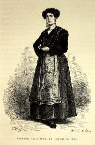 "Gallega, galicienne, en costume de fête"