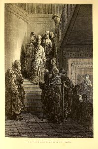 "Les mendiants dans l'escalier de la fonda"
