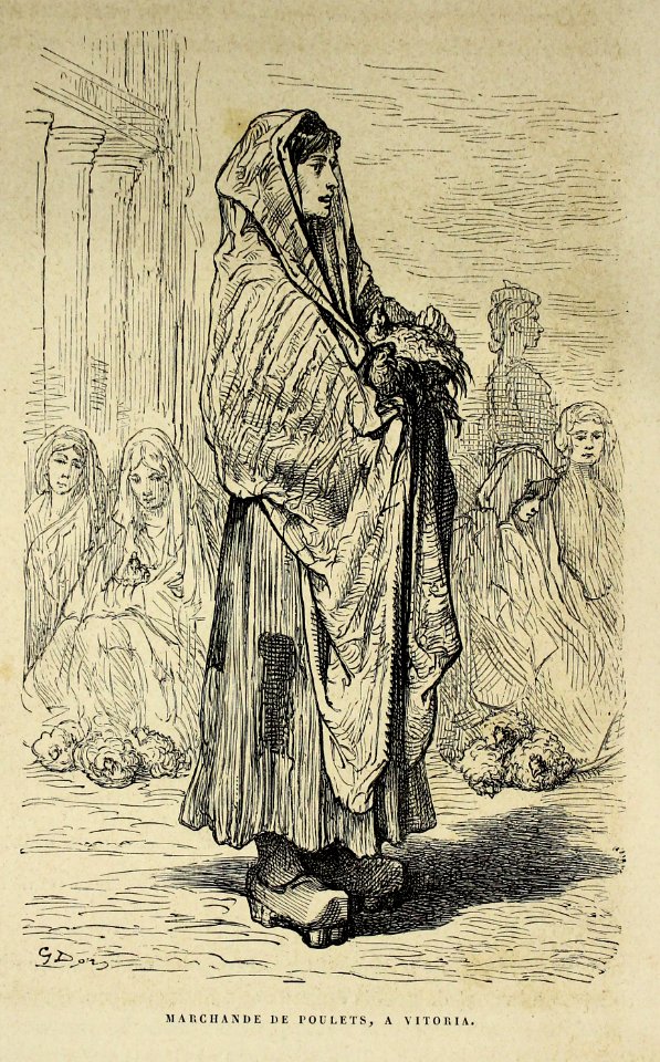 "Marchande de poulets, a Vitoria"