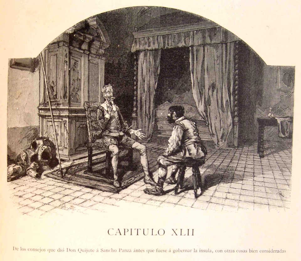 Capítulo XLII. De los consejos que dió Don Quijote a Sanch…