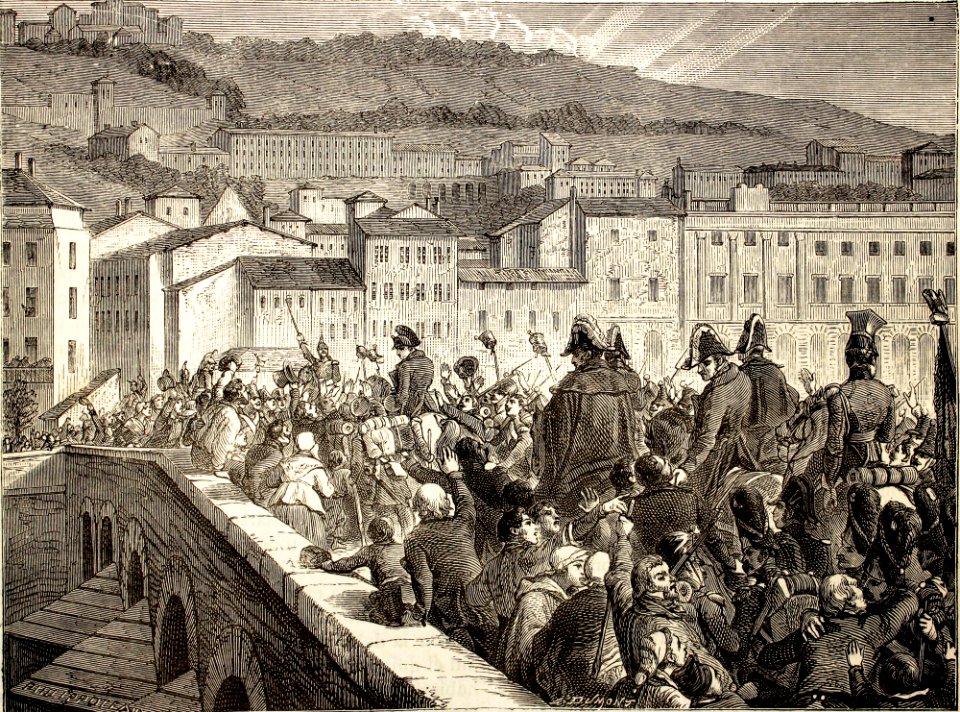 "Entrada triunfal de Napoleon en Lyon, el 10 de marzo de 1…