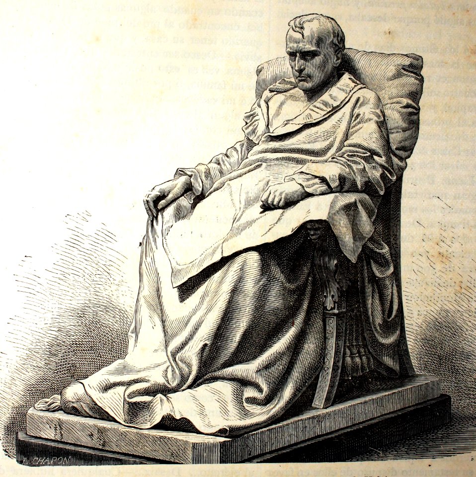 "Últimos días de Napoleón (copia de la estatua de Vela)".