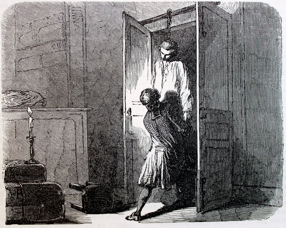 "Pedro, fuera de sí, se precipitó hacia el cuerpo..."